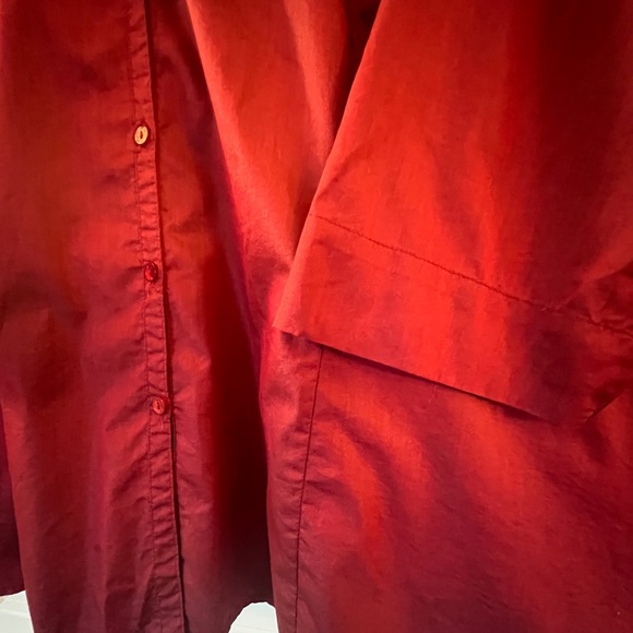 Lane Bryant Maroon 3/4 sleeve dress shirt. Venezia Jean Co - Picture 6 of 8